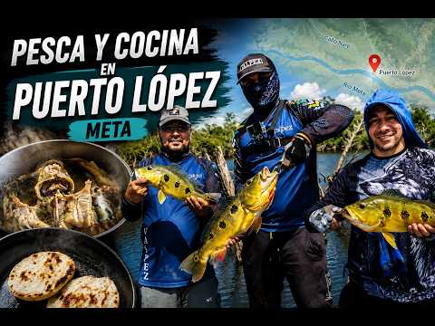 ¡PESCA y COCINA en PUERTO LÓPEZ, Meta! Pavones GIGANTES y buena comida
