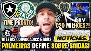 ATENÇÃO! E ESSA AGORA ENVOLVENDO GIAY? PALMEIRAS DEFINE SOBRE SAÍDAS! ESCALAÇÃO CONTRA BOTAFOGO; E+