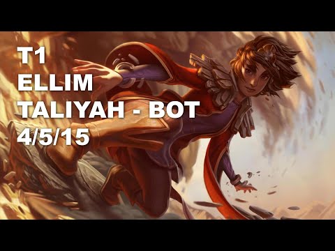 T1 Ellim Bot Taliyah vs Draven - KR Challenger Rank Game