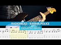 [isolated bass] Radiohead - Karma Police / bass cover / playalong with TAB