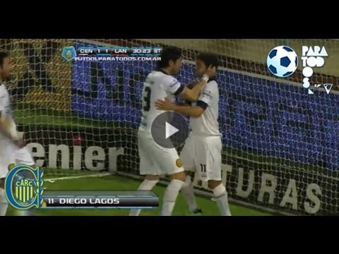 Gol de Lagos. Central 2 - Lanús 1. Fecha 10. Torneo Inicial 2013. Fútbol Para Todos