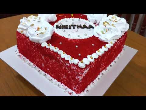 Red Velvet Cake | How to decorate Red Velvet Cake