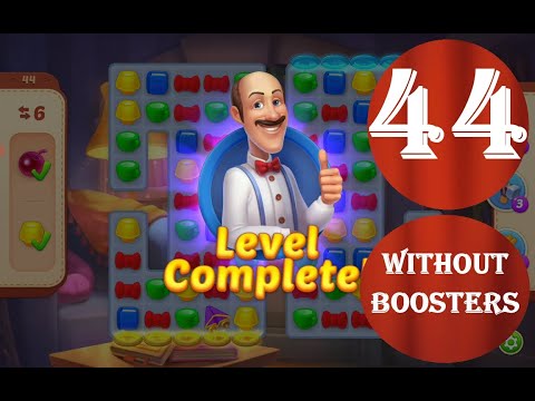 Homescapes Level 44 - [18 moves] [2022] [HD] solution of Level 44 Homescapes[No Boosters]