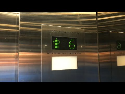 Door Slam! 1956 Otis (Mod by ?) Traction Elevator at 1199 W Pender St in Vancouver BC