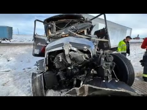 Fire crews rescue man trapped in semitruck after accident on I-70 near Bennett