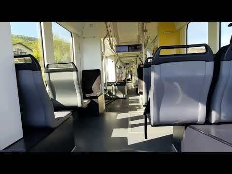 Tango Tram der BLT Linie 10/Mitfahrt Fensterblick und Innenraum/Zwischen Flüh und Rodersdorf BL
