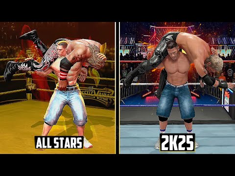 EPIC Finishers Comparison - WWE All Stars vs WWE 2K25!