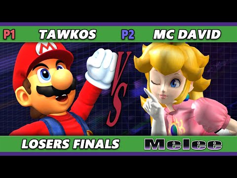 S@X 459 Losers Finals - MC David (Peach) Vs. Tawkos (Falco, Fox, Mario) Smash Melee - SSBM