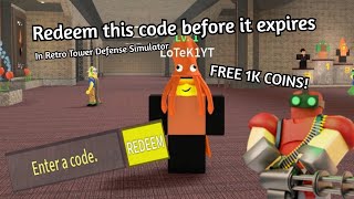 [EXPIRED] Redeem this code fast in Retro Tower Defense | Roblox