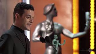Rami Malek Accepts SAG Award Outstanding Performance by an Actor in a Leading Role 27 Jan 2019