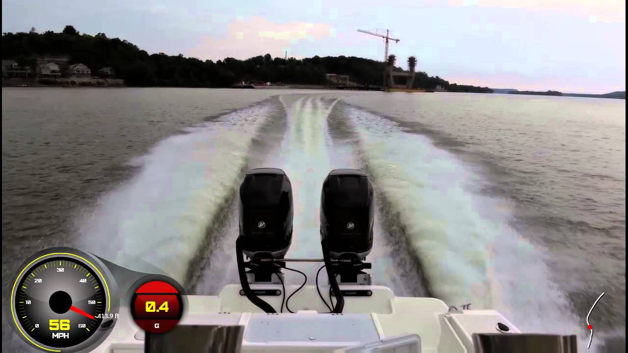 Marlago 37SS Test Run - Twin 300 Verado's