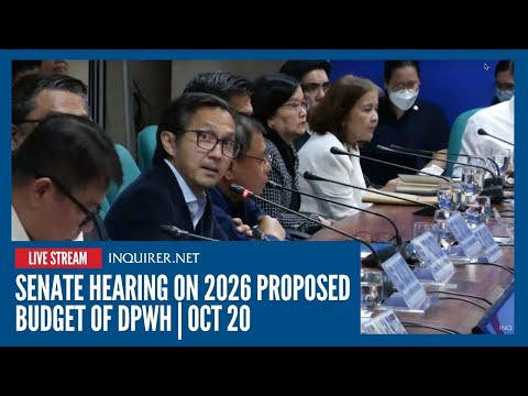 LIVE: Senate hearing on 2026 proposed budget of Department of Public Works and Highways | Oct 20