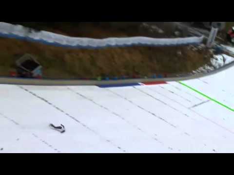 Thomas Morgenstern - horrible crash - Kulm 2014 (Training)
