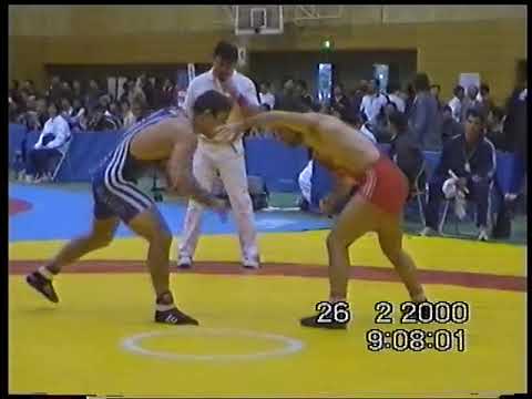 76 kg. Nasir Gadzihanov (MKD) vs Felix Polianidis (GRE) Olympic Qual Tour, 2000 Tokyo
