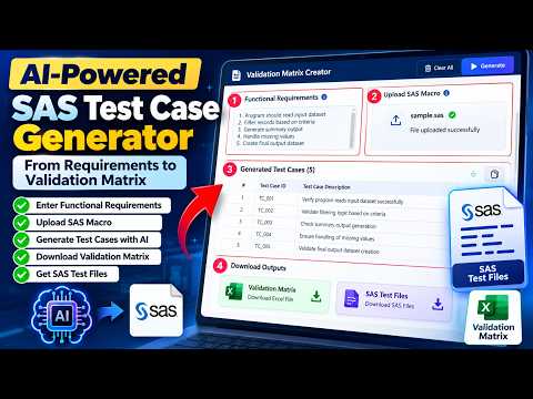 Watch the sastestgenerator demo on YouTube
