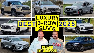 BEST 3-Row Luxury Midsize SUVs for 2025 -- Our TOP PICKS After Reviewing ALL of 