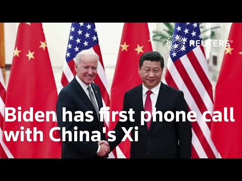 拜登與中國習近平進行首次通話 (Biden and China's Xi have first phone call)