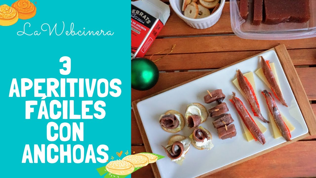 3 APERITIVOS FÁCILES para Navidad con anchoas