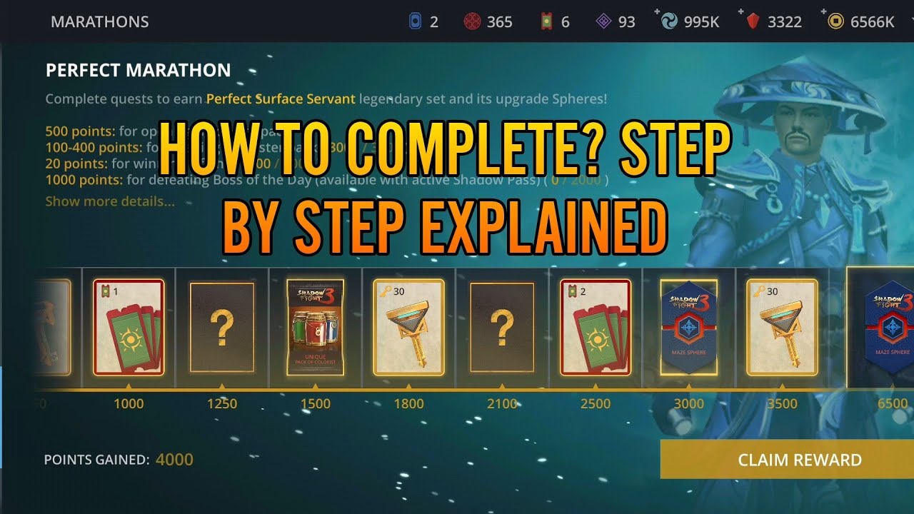 shadow fight 3: how to complete perfect marathon | Raven's feast event