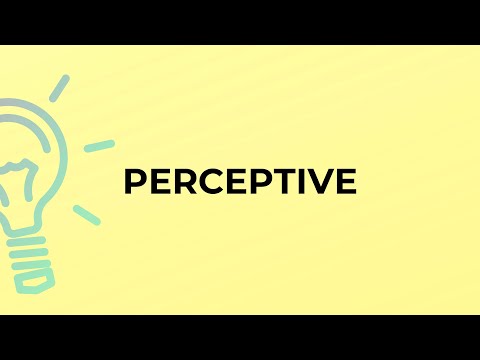 What is the meaning of the word PERCEPTIVE?