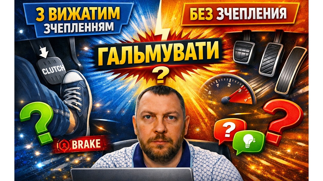 Гальмувати завжди з вижатим зчепленням або без. Відповіді на запитання.