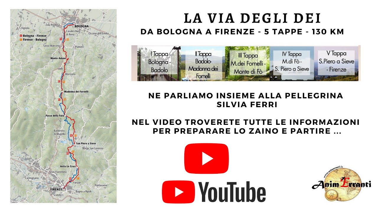 La Via Degli Dei : 130 km da Bologna a Firenze, tutte le info per percorrerla