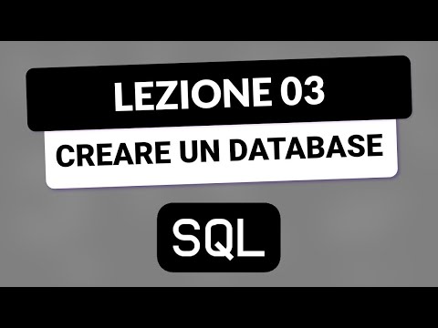 SQL Tutorial Italian 03 - Creating and Deleting a Database - CREATE and DROP