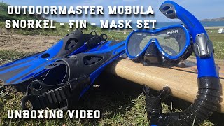 OUTDOORMASTER - MOBULA Snorkel Mask and Fin Set - Unboxing