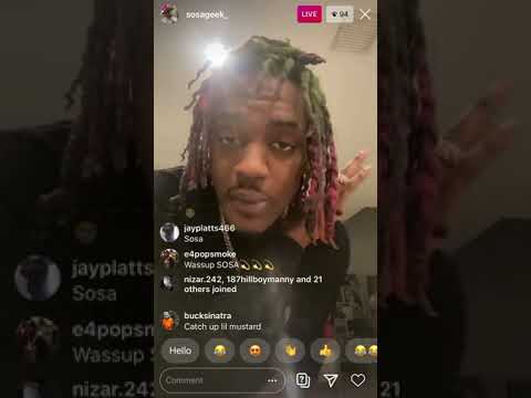 Sosa Geek goes live and talk his shit