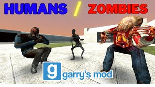 Zombies feat Humans: who will win the fight - GARRY`S MOD