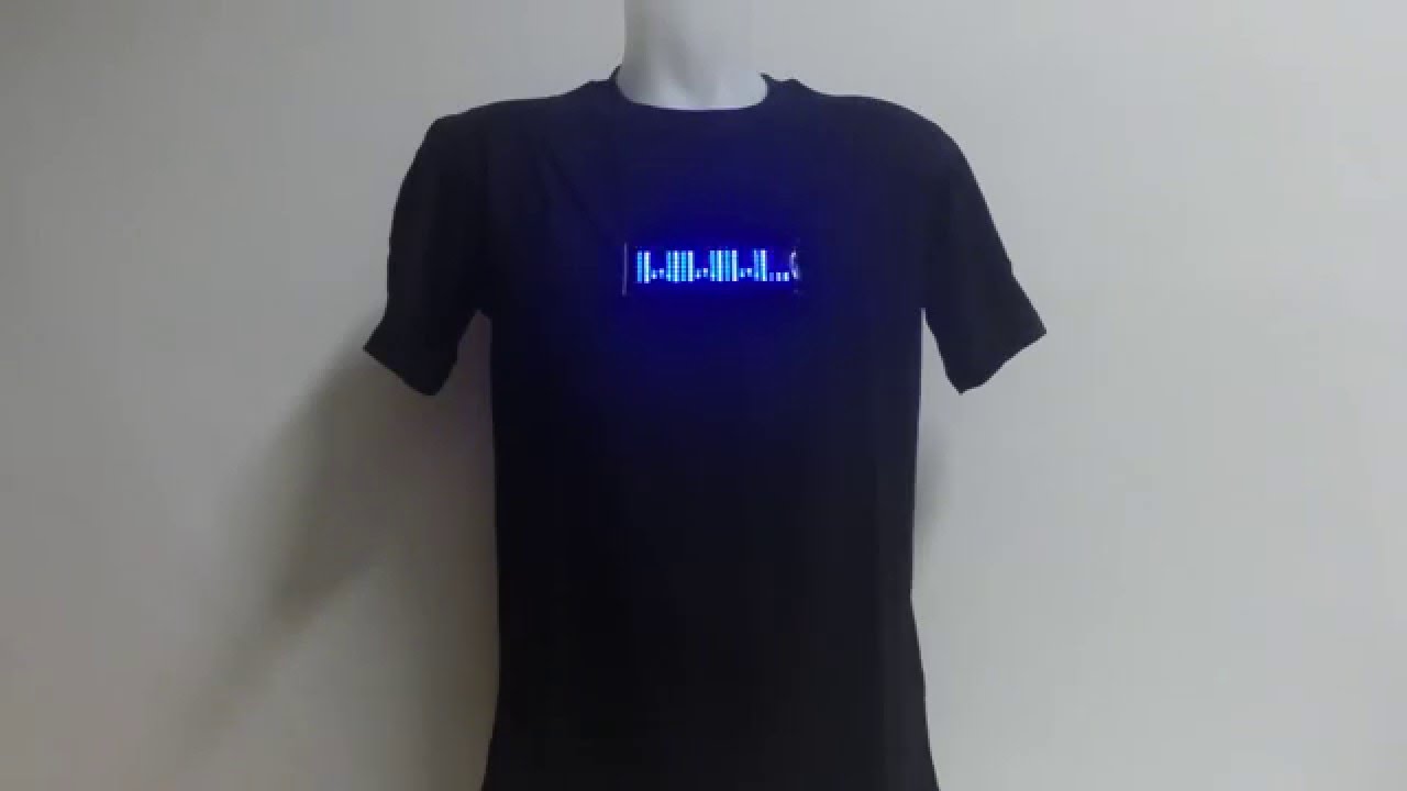LED message t-shirt with programmable display