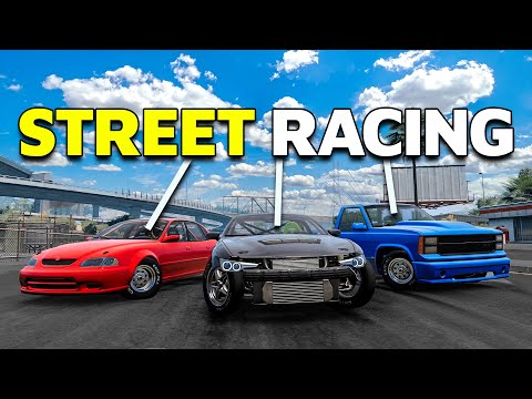 Street Racing with RANDOMIZED cars in BeamNG!