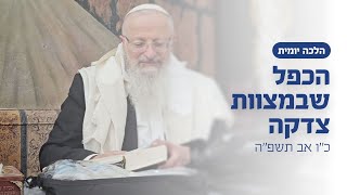 הכפל שבמצוות צדקה | הרב שמואל אליהו | הלכה יומית | כ״ו אב תשפ״ה (הרב שמואל אליהו) - התמונה מוצגת ישירות מתוך אתר האינטרנט יוטיוב. זכויות היוצרים בתמונה שייכות ליוצרה. קישור קרדיט למקור התוכן נמצא בתוך דף הסרטון