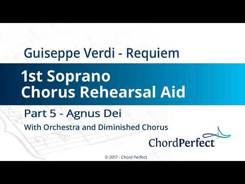 Verdi's Requiem Part 5 - Agnus Dei - 1st Soprano Chorus Rehearsal Aid