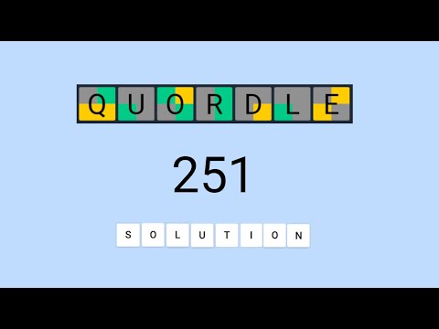Quordle 251 solution - 2nd October 2022