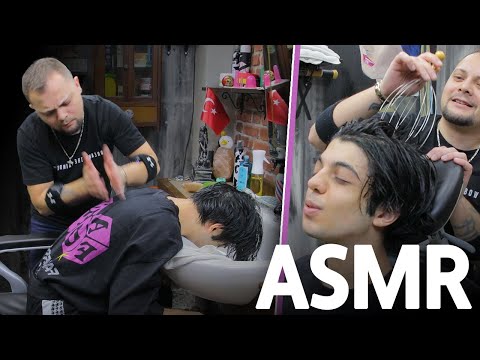 AMAZING SLEEP MASSAGE | Awesome ASMR Head Massage and Back Massage In ASMR Barber Shop