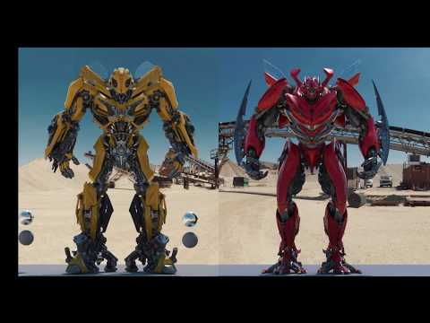 Transformers Bumblebee and Dino CGI