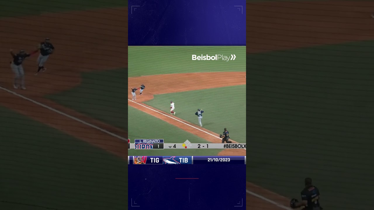 Franklin Barreto is thrown out at home 🔥 #lvbp #sharks #tigers #venezuela #baseball