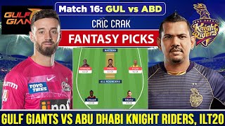 🔴Live UAE T20 League: Toss Update GUL vs ABD Dream11 Team | Gulf Giants vs Abu Dhabi Knight Riders