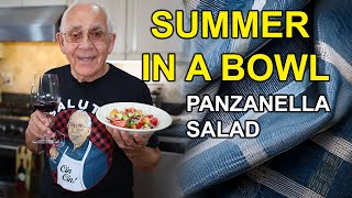 Download the video "Summer Panzanella Salad – Fresh Garden Ingredients & Crunchy Bread!"