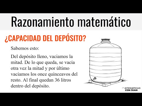 EL FAMOSO PROBLEMA DEL DEPÓSITO DE ACEITE. Razonamiento Matemático. Matemáticas Básicas.