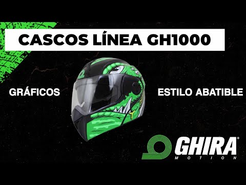 CASCO  GHIRA GH1000 NEGRO MATE ABATIBLE SVS