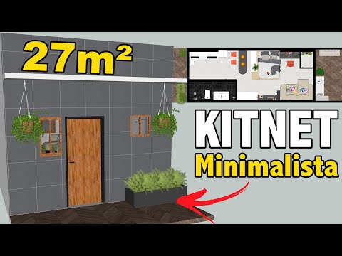 MINI CASA ESTILO KITNET 3X9M² - COM ÁREA DE SERVIÇO 2023