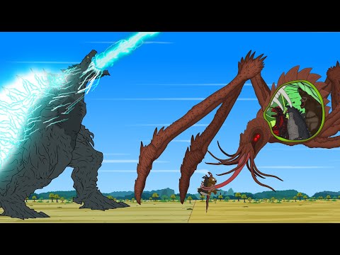 GODZILLA EARTH vs TITANUS SCYLLA: EVOLUTION of GODZILLA'S ATOMIC BREATH - FUNNY CARTOON [#2]