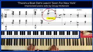 There's A Boat Dat's Leavin' Soon For New York - Jazz piano tutorial