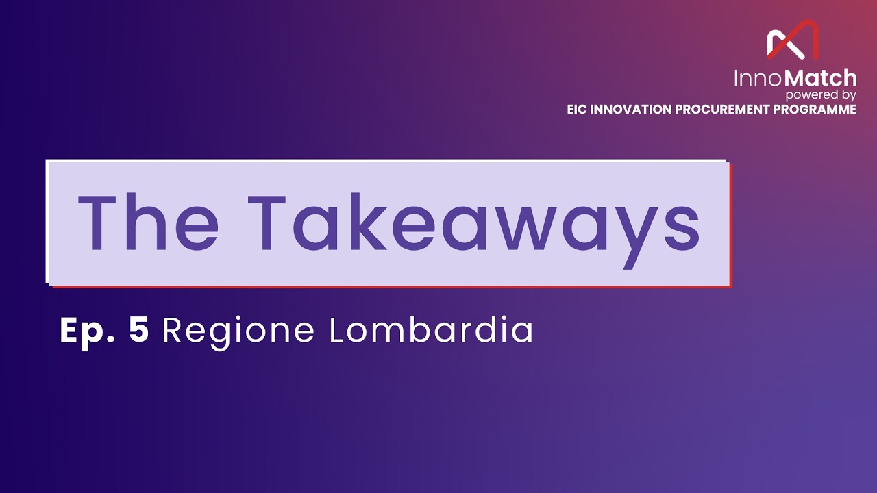 InnoMatch - The takeaways ep. 5 Regione Lombardia, Alberto Torresin