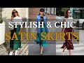 Satin Elegance Stylish Outfit Ideas With Satin Skirts Fashion Inspiration 2024