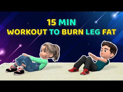 FRIENDLY KIDS WORKOUT TO BURN LEG FAT - 15 MINUTE DAILY WORKOUT
