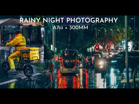 Rainy Night Cyberpunk Style Street Photography 300MM (POV)