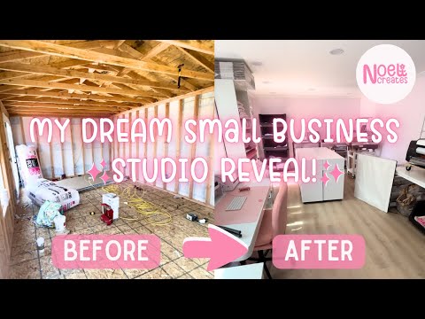 BUILDING MY DREAM STUDIO FOR MY SMALL BUSINESS Part 2 | My New Small Business Studio Office Reveal